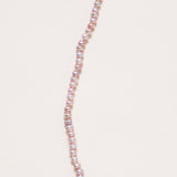 Freshwater seed pearls with Oxidized silver and pave diamond clasp