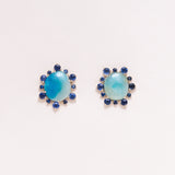 Vintage Opal and Sapphire Studs