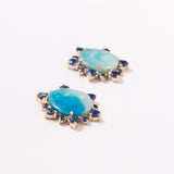 Vintage Opal and Sapphire Studs