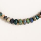 Ethiopian Black Faceted Opal Necklace with Gold Filled Clasp, 18.5"