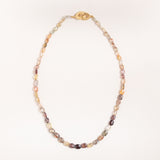 Natural Brown Zircon Necklace with Gold Filled Clasp