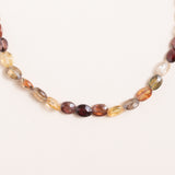 Natural Brown Zircon Necklace with Gold Filled Clasp