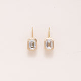 One Carat each Emerald Cut Lab Diamond Earrings