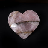 Rose Quartz Heart (Pink & Black), 1.85kg