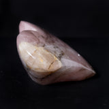 Rose Quartz Heart (Pink & Black), 1.85kg