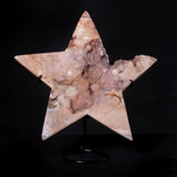 Pink Amethyst Star on Stand
