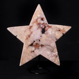 Pink Amethyst Star on Stand