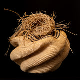 Natural and Black Sculpture Basket