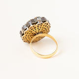 Emerald & Diamond Flower Ring