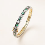 Emerald & Polki Diamond Cuff