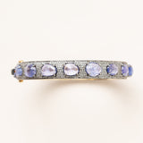 Pave Diamond & Purple Sapphire Cuff