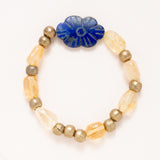 African Brass, Citrine & Carved Lapis