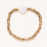 African Brass & Geode Bracelet