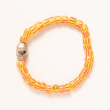African Trade Beads with Brass Skull