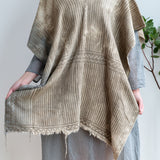 Hand Dyed & Distressed African Poncho