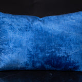 Ikat Velvet Solid Color Lumbar Pillow