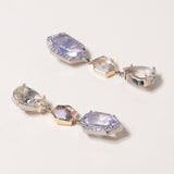 Lavender Amethyst, Morganite & Rutilated Quartz Earrings