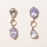 Lavender Amethyst, Morganite & Rutilated Quartz Earrings