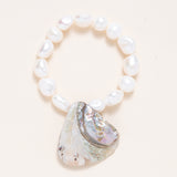 Mixed Precious Pearls & Abalone Shell Bracelet