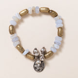Chalcedony, Brass & SIlver
