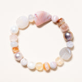 Botswana Agate and Pearl Bracelet