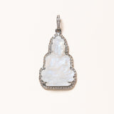 Hand Carved Moonstone Buddha Pendant