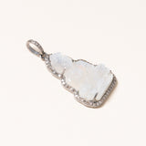 Hand Carved Moonstone Buddha Pendant