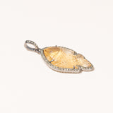 Citrine Carved Fish Pendant