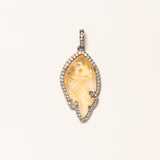 Citrine Carved Fish Pendant