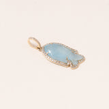 Aquamarine Carved Fish Pendant