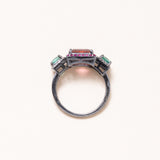 Green & Pink Tourmaline Ring