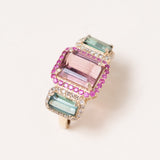 Pink & Green Brazilian Tourmaline Ring