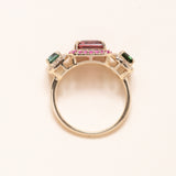 Pink & Green Brazilian Tourmaline Ring