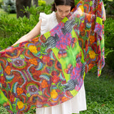 Tulips and Butterfly Scarf