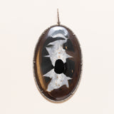 Septarian and Diamond Oval Pendant