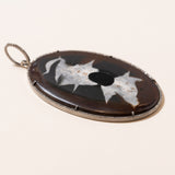 Septarian and Diamond Oval Pendant