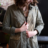 Patricia Larsen Distressed Army Jacket