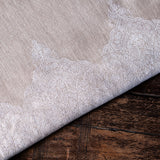 Hand Embroidered Pashmina with White Decorative Border