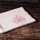 Hand Embroidered Pashmina with Palm Trees