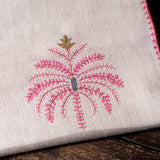 Hand Embroidered Pashmina with Palm Trees