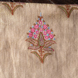 Hand Embroidered Pashmina with Flowers & Gold Thread