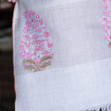 Hand Embroidered Pashmina with Flower Bouquets