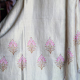 Hand Embroidered Pashmina with Flowers & Gold Thread