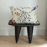 Vintage Indian Hand Embroidered Kantha Fabric with Recycled Fabrics Pillow