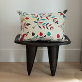 Vintage Indian Hand Embroidered Kantha Fabric with Recycled Fabrics Pillow