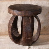 Hand Carved Wooden Stool from Burkina Faso Africa