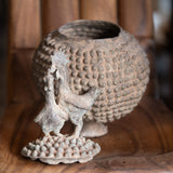 Vintage Brass Lobi Urns, Large