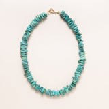 Crysocolla Bib Necklace with 18K J-Hook