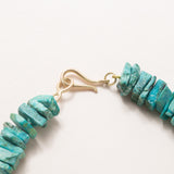 Crysocolla Bib Necklace with 18K J-Hook