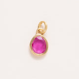 Hot Pink Sapphire Pendant Small Cushion Shape set into 22K Gold Small